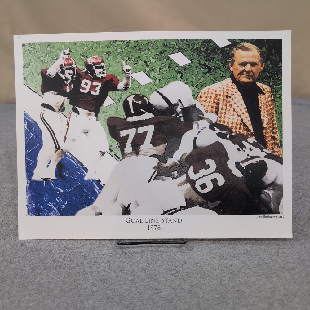 Jennifer Harwell Art History of Alabama Crimson Tide Football Print 13 Piece Set - Picture 4 of 13
